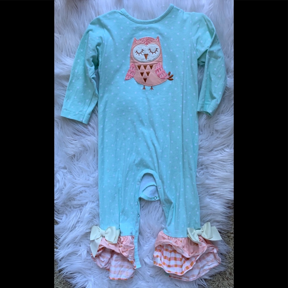 RicRac & Ruffles Owl Romper 24 Month